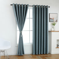 Wells Embossed Jacquard Solid Color Curtain