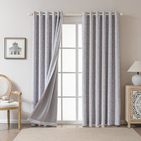 Seasonal Purple Jacquard Curtain