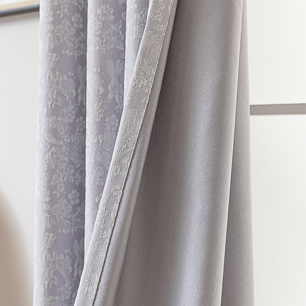 Seasonal Purple Jacquard Curtain