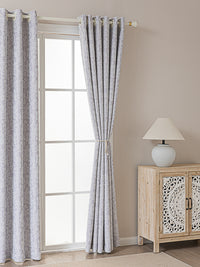 Seasonal Purple Jacquard Curtain