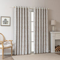 Vintage Leaf Embossed Curtain