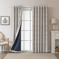 Vintage Leaf Embossed Curtain