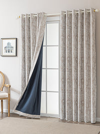 Vintage Leaf Embossed Curtain