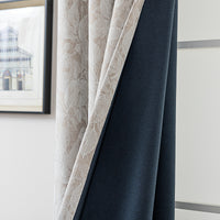 Vintage Leaf Embossed Curtain