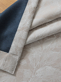Vintage Leaf Embossed Curtain