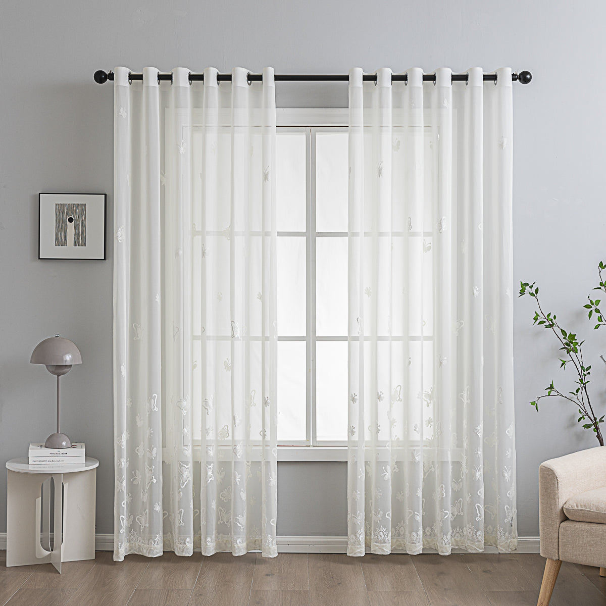 蝶恋花 绣花纱帘