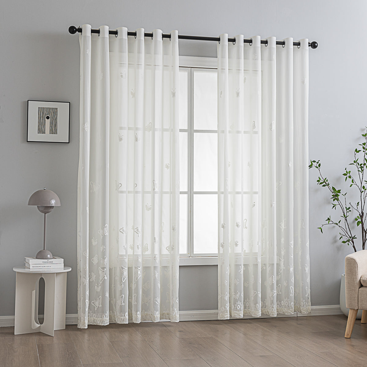 蝶恋花 绣花纱帘