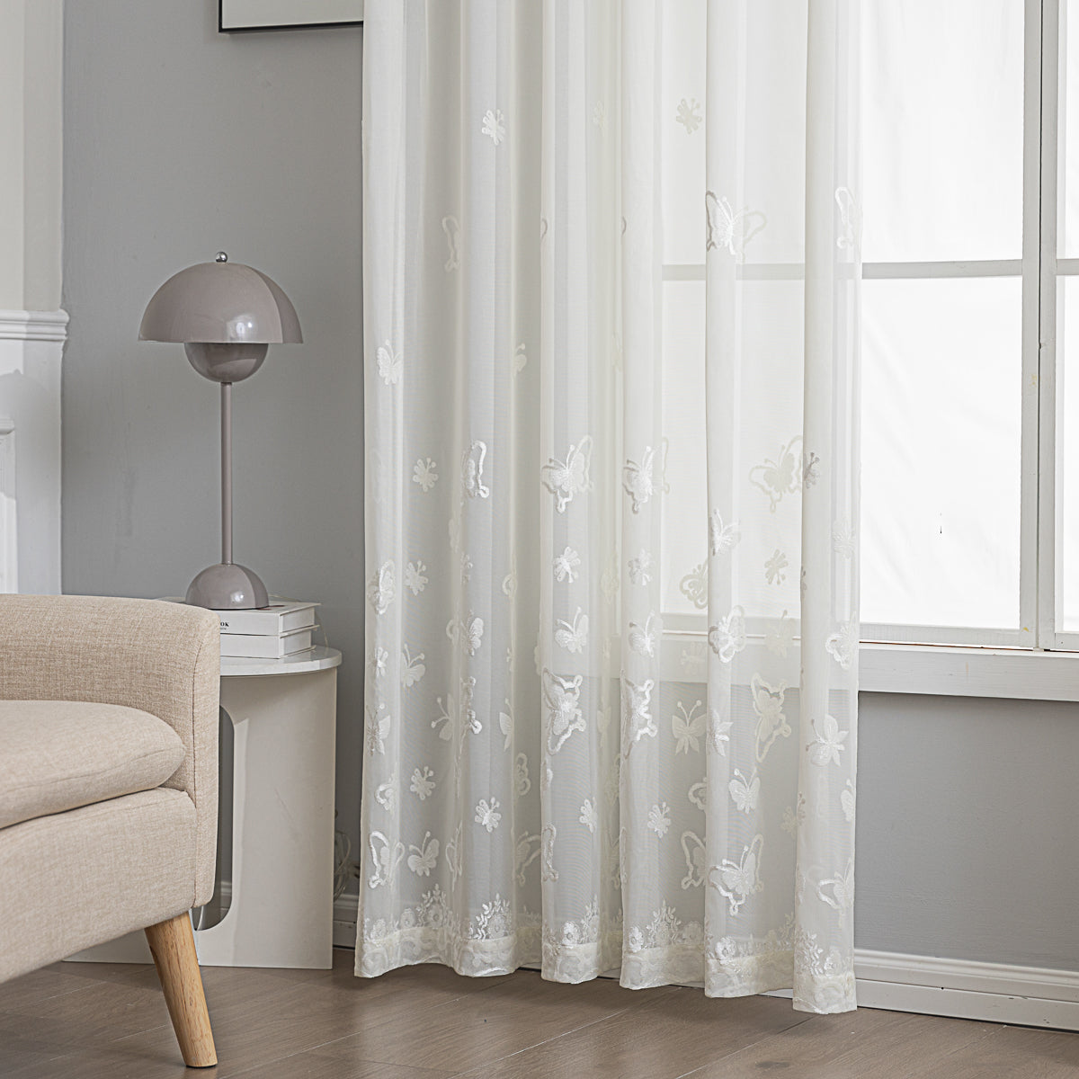 蝶恋花 绣花纱帘