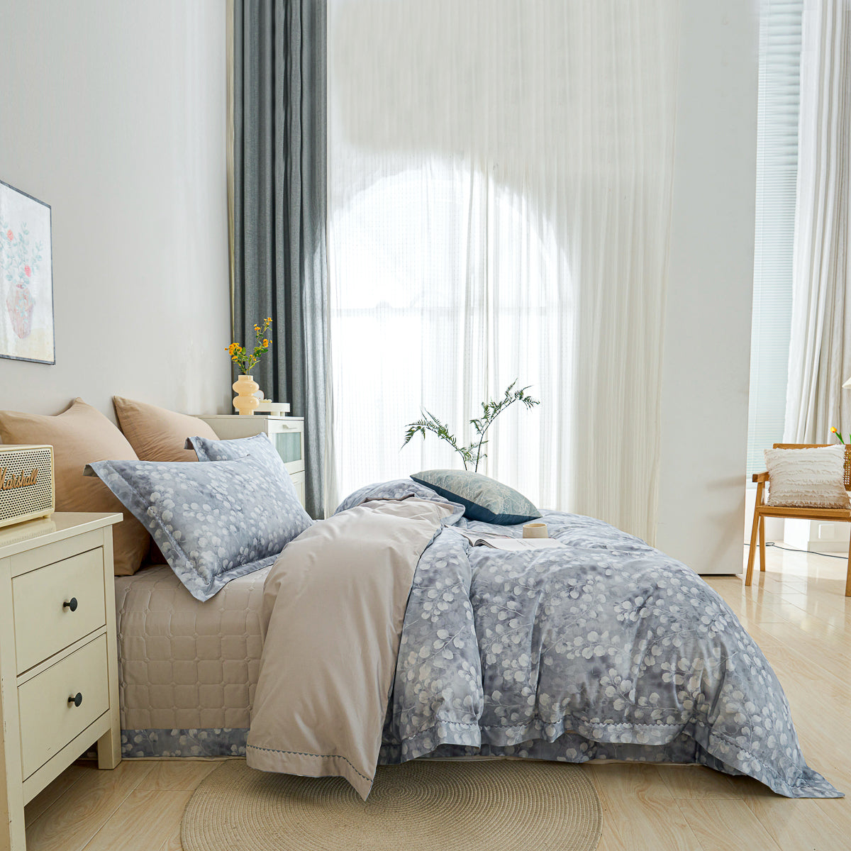 Clement Floral Premium Cotton Bedspread Set