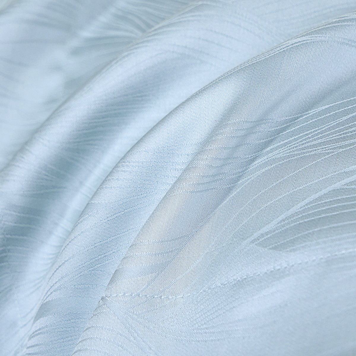 晓拂蓝 天丝提花枕套组