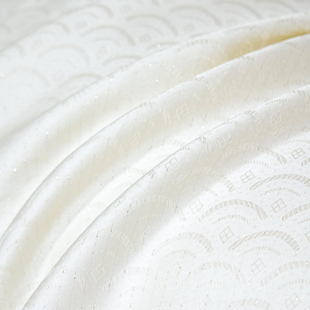 菱羽白 天丝提花枕套组