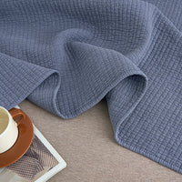 Navy Blue Solid Color Cotton Quilt Set