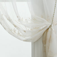 Emery Cottagecore Embroidered Sheer Curtain