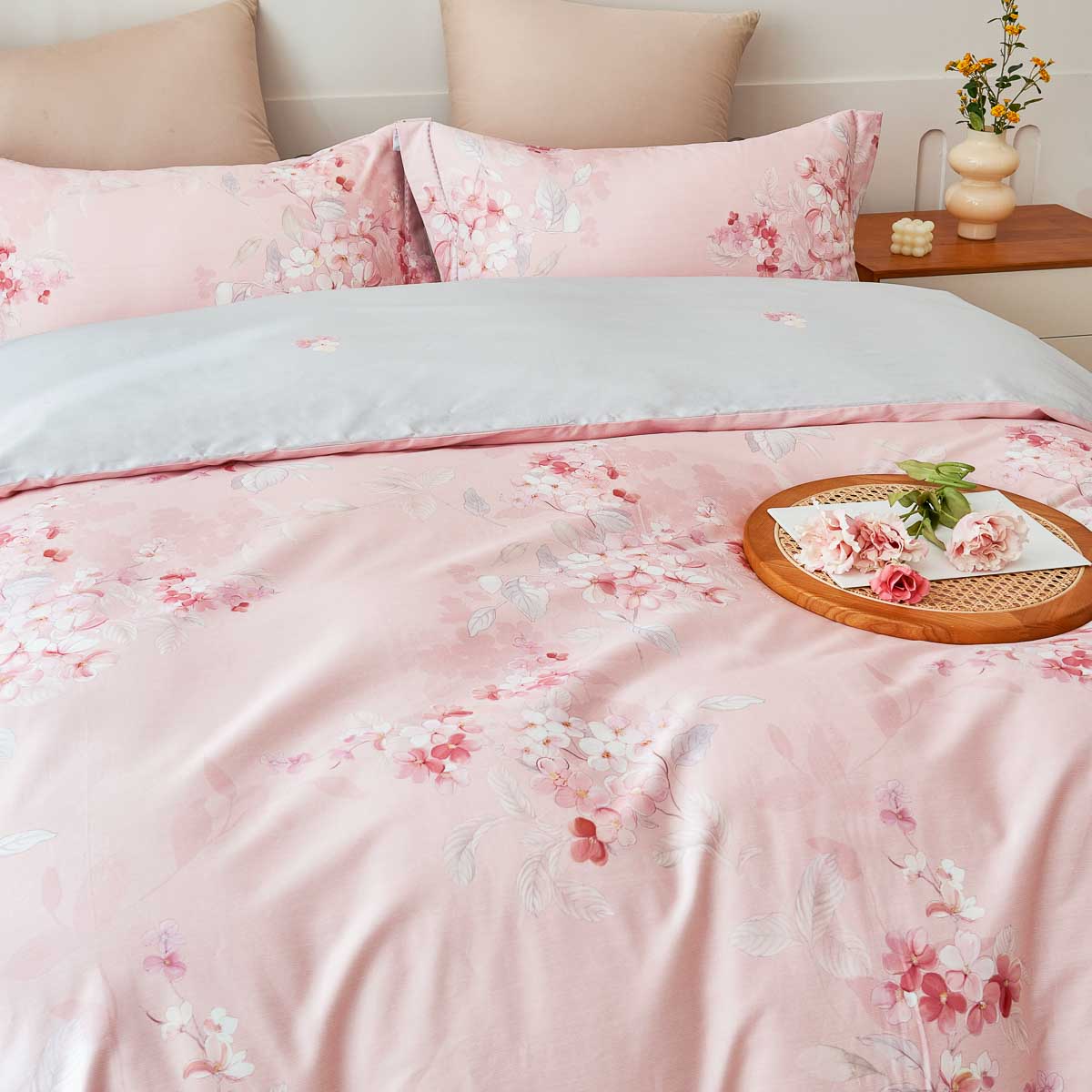 Flora Floral Premium Cotton Bedspread Set