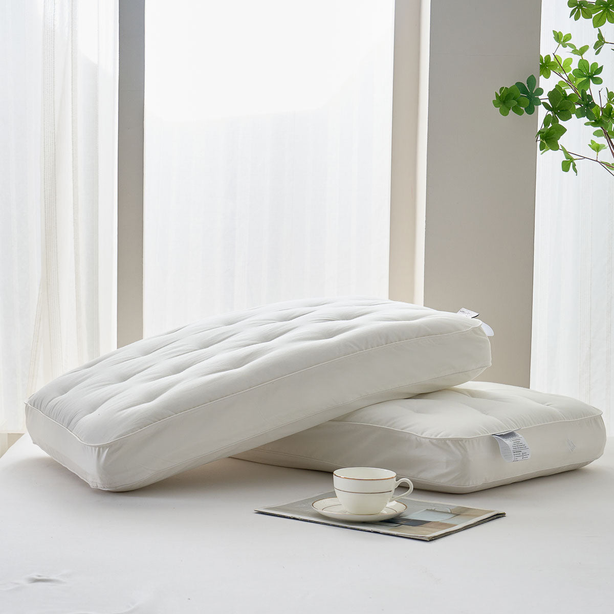 PiloMio® Goose Down Memory Foam Dual Pillow