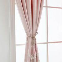 Rosey Breeze Floral Double Layer Curtain