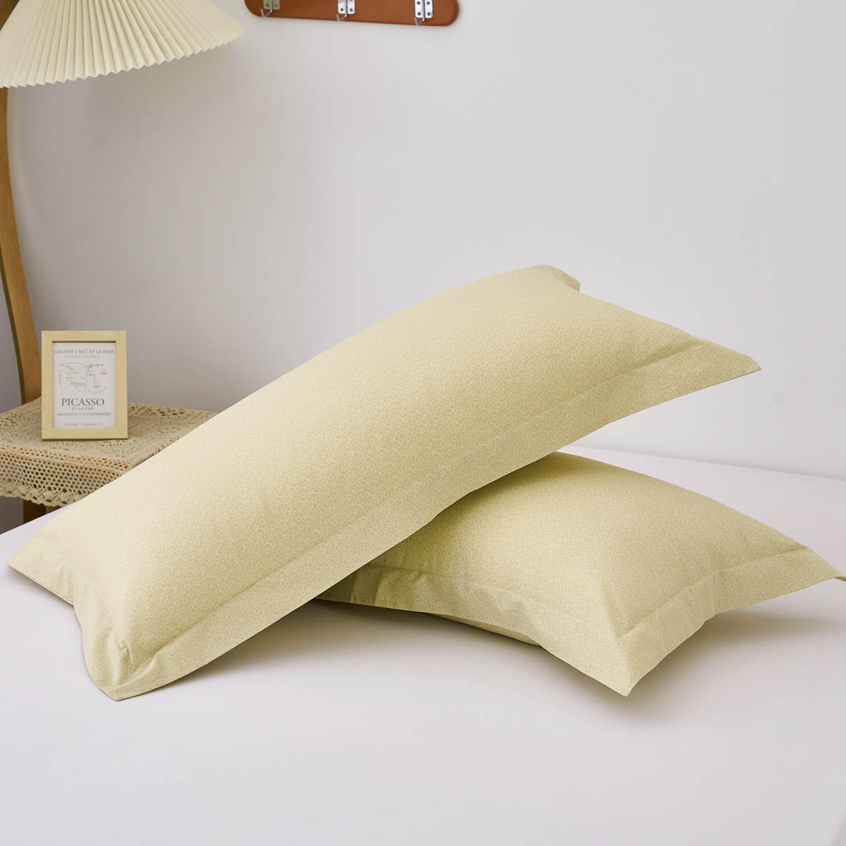 Psi-Tender Yellow Pattern Cotton Pillow Sham