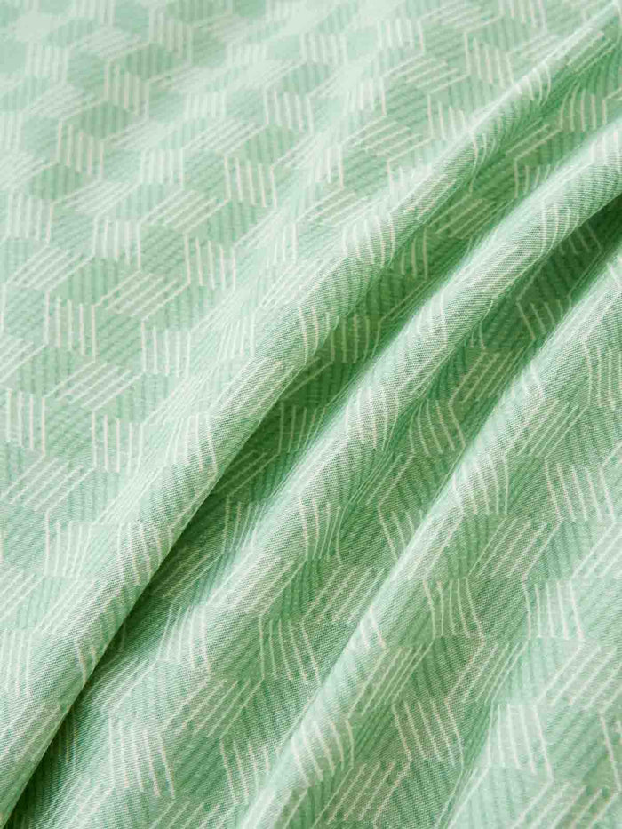 Xi Matcha Green Pattern Cotton Duvet Cover