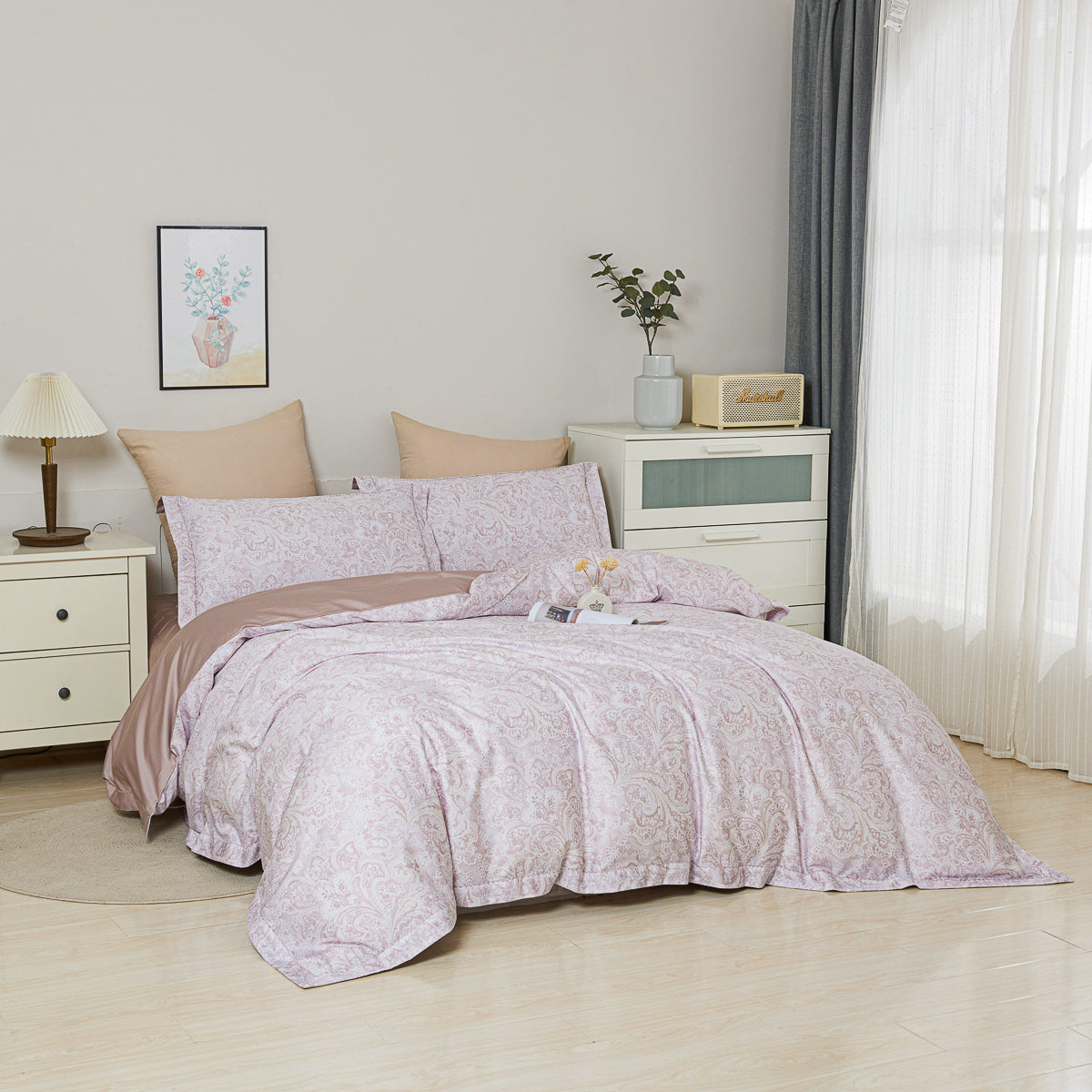 Cyra Pattern Premium Cotton Bedspread Set
