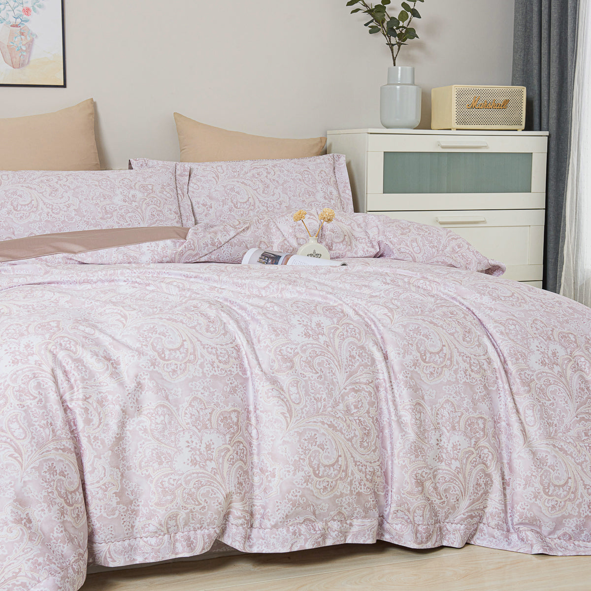 Cyra Pattern Premium Cotton Bedspread Set
