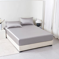 Cloudy Gray Solid Color Tencel™ Fitted Sheet