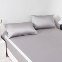 Cloudy Gray Solid Color Tencel™ Fitted Sheet