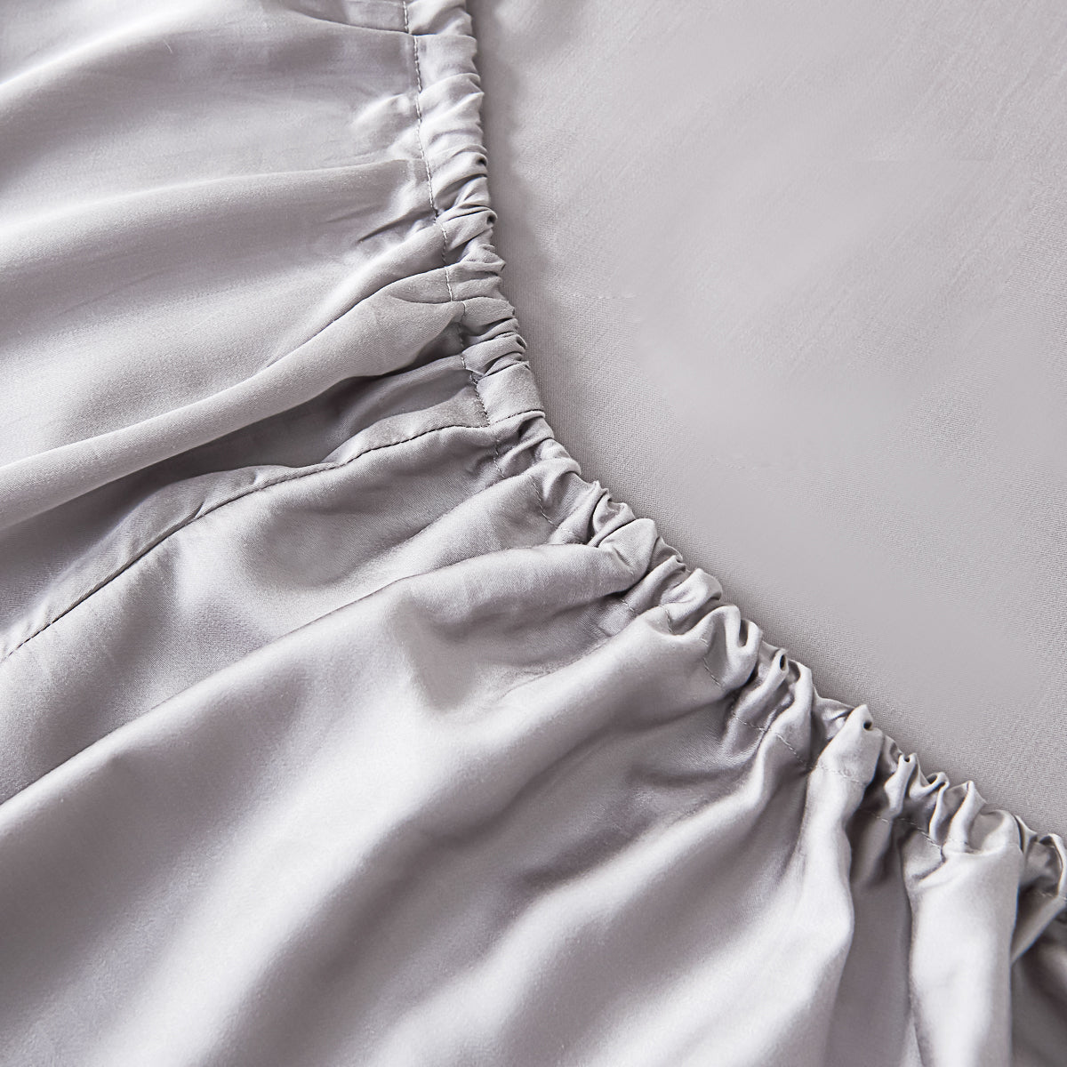 Cloudy Gray Solid Color Tencel™ Fitted Sheet