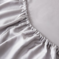Cloudy Gray Solid Color Tencel™ Fitted Sheet