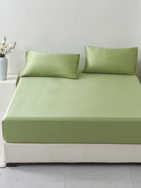 Glaze Green Solid Color Tencel™ Fitted Sheet