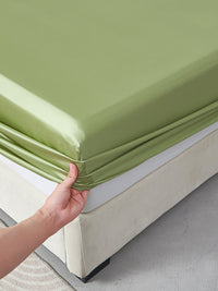 Glaze Green Solid Color Tencel™ Fitted Sheet