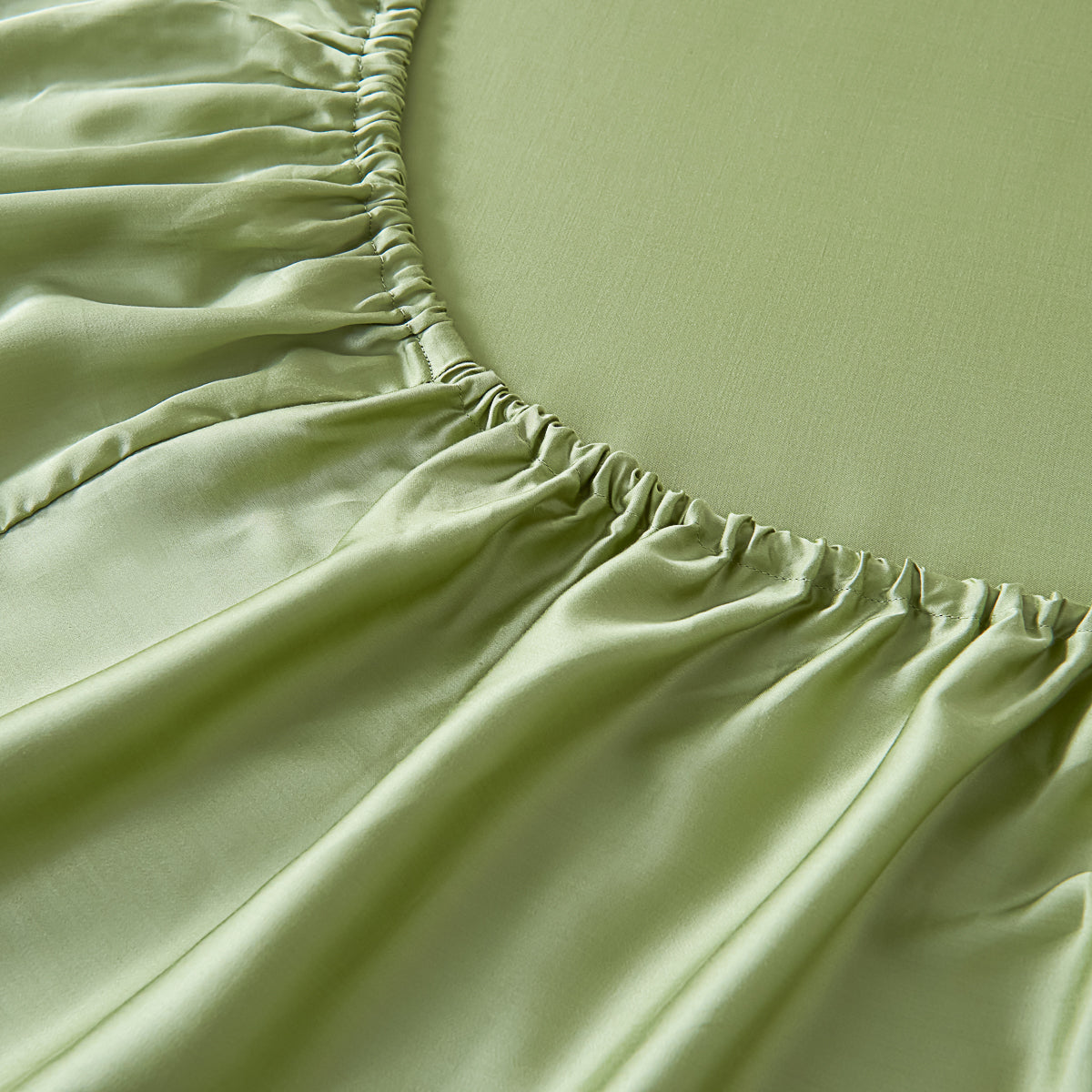 Glaze Green Solid Color Tencel™ Fitted Sheet