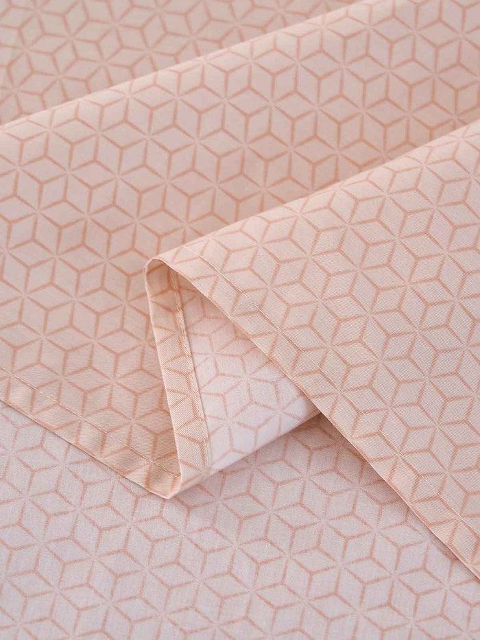 Zeta-Cream Pink Cotton Flat Sheet