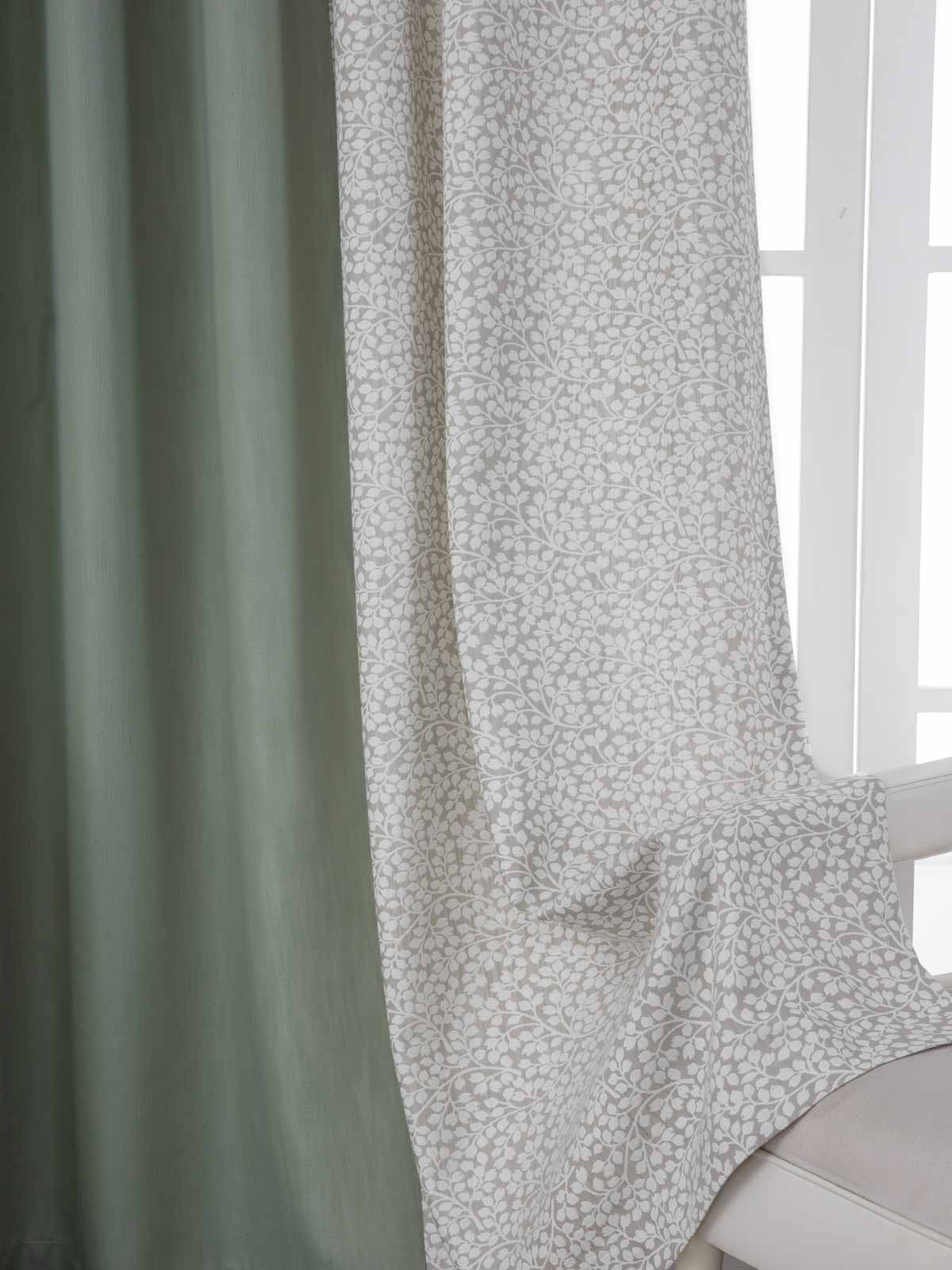 Fresh woodland Floral Polyester Curtain