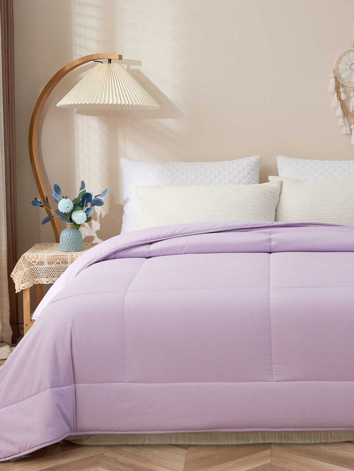 Theta Lilac Purple Pattern Cotton All Season Comforter