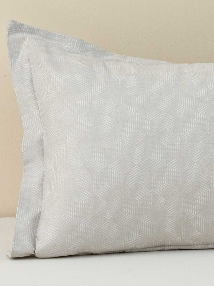 Upsilon Smoky Gray Pattern Cotton Pillow Sham