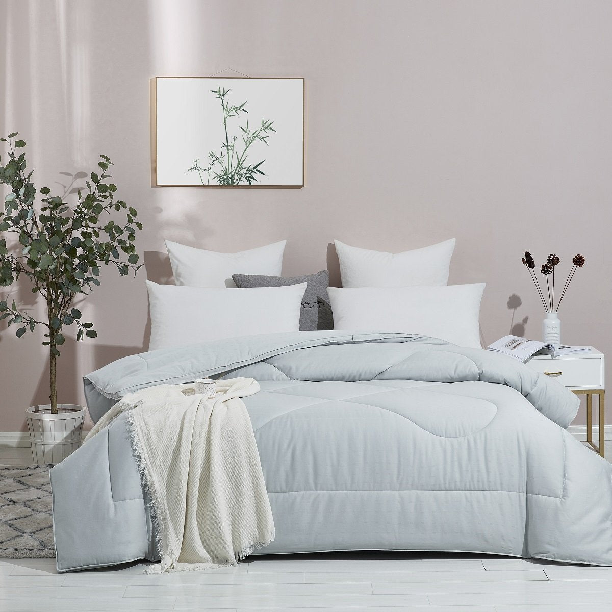 Plain Bamboo Charcoal All Season Duvet Insert