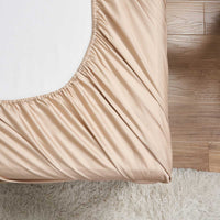 Champagne Gold Solid Color Premium Cotton Fitted Sheet Set