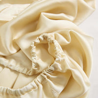 Light Champagne Solid Color TENCEL™ Lyocell Fitted Sheet