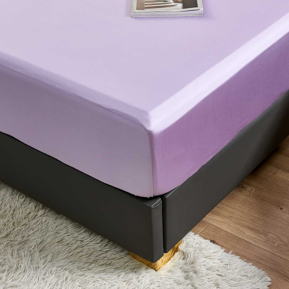 Orchid Purple Solid Color TENCEL™ Lyocell Fitted Sheet