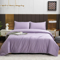 Purple Haze Solid Color Premium Cotton Fitted Sheet Set