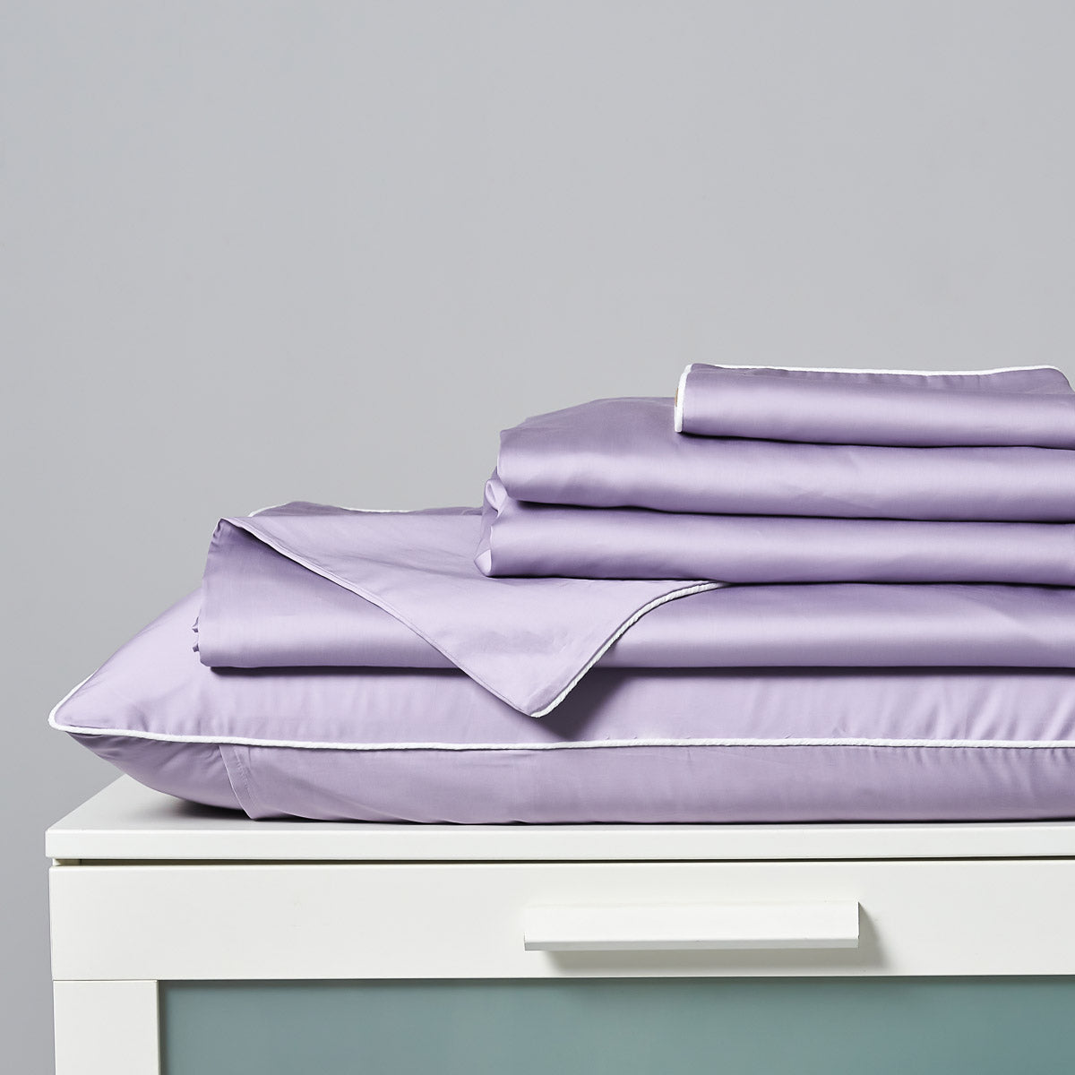 Purple Haze Solid Color Premium Cotton Fitted Sheet Set