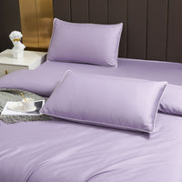Purple Haze Solid Color Premium Cotton Fitted Sheet Set