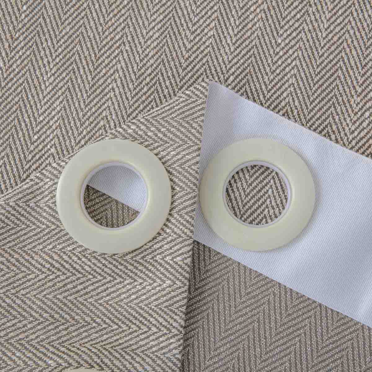 Simple Herringbone Solid Color Polyester Curtain