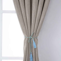 Simple Herringbone Solid Color Polyester Curtain