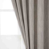 Simple Herringbone Solid Color Polyester Curtain