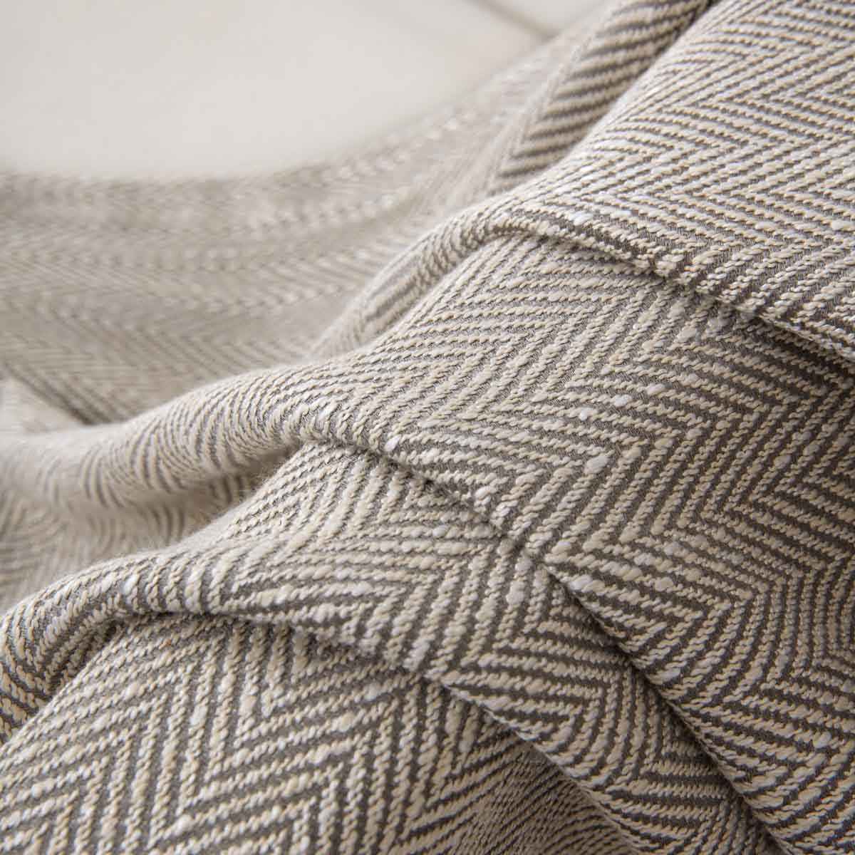 Simple Herringbone Solid Color Polyester Curtain