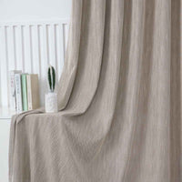 Simple Herringbone Solid Color Polyester Curtain