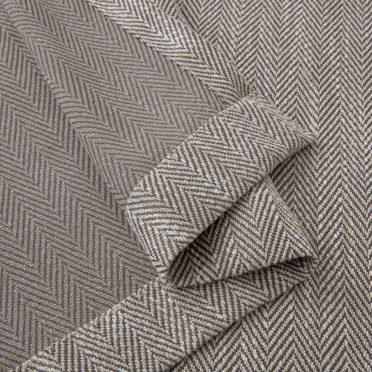 Simple Herringbone Solid Color Polyester Curtain