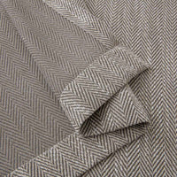 Simple Herringbone Solid Color Polyester Curtain