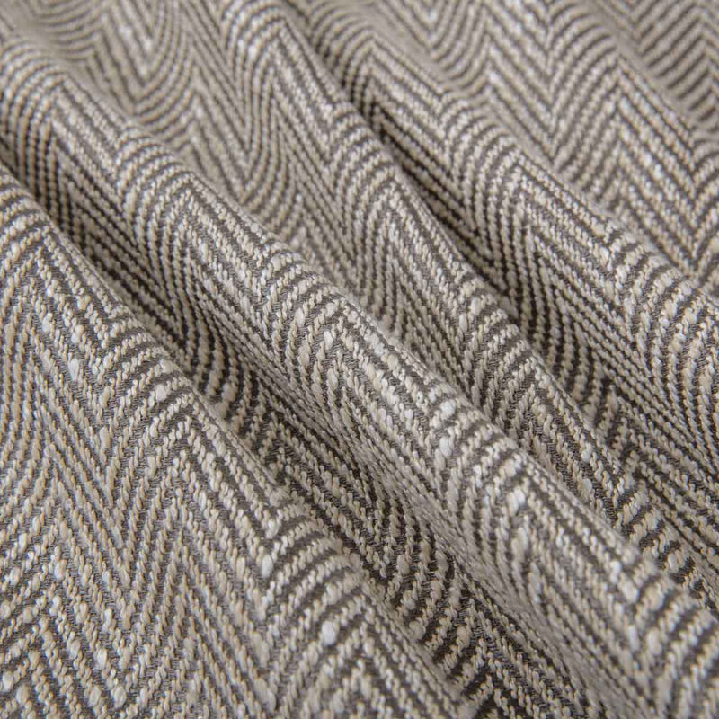 Simple Herringbone Solid Color Polyester Curtain